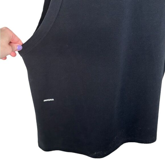 Pangaia Women's Black Recycled Organic Cotton Tank Top - Picture 2 of 9